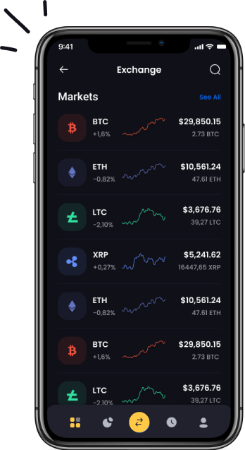 Crypto investment portfolio dashboard