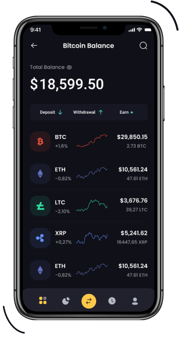 Crypto investment account setup illustration